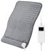 Heating Pad Electric Heat Pad for Pain and Cramps Relief 16  x 30  Ultra Soft with 6 Heating Settings & 4 Timer Modes Auto Shut Off for Neck  Back  Shoulder Pain & Sore Muscle Relief Washable Grey Charcoal Grey 16 x 30