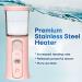 Cordless Travel Steamer - Handheld Cordless Face Steamer | Rechargeable Cool Mist Sprayer with Colorful Light Handheld Rechargeable Cool Mist Sprayer for Face Hydrating Pink - Buy Online on GoSupps.com