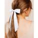 2PCS Silky Satin Hair Bows Hair Clip Black Hair Ribbon Ponytail Holder Accessories Slides Metal Clips Hair Bow for Women Girls Toddlers Teens Kids Black+Red - Buy Online on GoSupps.com