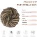 FESHFEN Messy Bun Hair Scrunchie | Synthetic Curly Wavy Updo | Golden Brown & Bleach Blonde | 55g - Buy Online on GoSupps.com