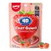Amos 4D Gummy Candy Strawberry Burst - Fruity Jelly-Filled Natural Flavor - Resealable 2.29oz Bag (Pack of 6)