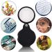 XDGOOD 2pcs 10X Mini Magnifying Glass Folding Pocket Magnifying Glass with Black Rotating Protective Leather Case Professional for Jewelry Reading Hobbies Science Books 50mm/1.96" - Buy Online on GoSupps.com