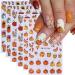 6Sheets Fall Pumpkin Nail Stickers 3D Thanksgiving Day Nail Art Stickers Autumn Maple Leaves Fruit Fallen Leaves Sunflower Design Decals Halloween Holiday DIY Manicure Decoration Accessories
