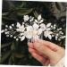 DOITOOL Flower Comb White Hair Accessories Wedding Hair Accessories for Brides White Decor French Barrette Hair Clips Rhinestone Hair Clips Elegant Bridesmaid Copper Hair up - Buy Online on GoSupps.com