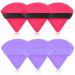6 Pieces Powder Puff Triangle Makeup Puff Soft Velour Powder Puffs for Loose Powder Body Powder Cosmetic Sponges Pocket Blender Puff Beauty Makeup Tools Purple and Rose Red