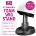 Wig Travel Case with Collapsible Stand - Dome Foam Head - Zipper Carrying Case - Burgundy - Buy Online on GoSupps.com