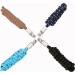 Merauno Lead Rope for Horse - Tie Rope in Various Stylish Designs Lead Rope Pony Donkey Goat with Panic Hook Black Blue Rose Gold Beige (Navy Blue Panic Hook) - Buy Online on GoSupps.com