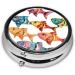 Colorful Fish Round Pill Box | 3 Compartment Portable Travel Organizer for Vitamins & Medications - Buy Online on GoSupps.com