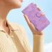 Folding Flower Pattern Cover for Redmi 9 | PU Leather Wallet Case with Stand & Card Slots - Violet - Buy Online on GoSupps.com