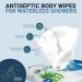 Med Pride No Rinse Bathing Wipes for Adults - 96 Microwavable Waterless Shower Wipes - Disposable Aloe Vera Body Wash Wipes for Camping & Travel - Buy Online on GoSupps.com