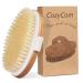 Cozycom Professional Dry Brushing Body Brush - Body Brush for Wet or Dry Brushing with Natural Bristle - Dry Brush for Cellulite and Lymphatic - Shower Brush Effectively Improves Skin Health Natural wood color