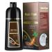 Chestnut Brown Hair Dye Shampoo Hair Color Shampoo 3 in 1 for Women Men Gray Coverage Herbal Hair Dye 500ml