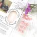 White Flower Square French Press Fake Toenails - 24Pcs Full Cover Nail Tips for Women | Summer Stick-on Toenails with Removable Glue - Buy Online on GoSupps.com