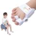 Bunion Corrector for Kids-Adjustable Bunion Splint with Silicone Orthopedic Toe Straightener for Hallux Valgus Hammer & Index Toes Corrector for Overlapped Toe Bunion Relief (1PAIR)