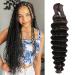 Human Braiding Hair for Boho Braids 18Inch Natural Black 100g Bulk Human Braiding Hair Extensions For Micro Braids(1B# 18 Inch 2 Bunldes (100g))