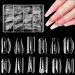 Zifuton 288 pieces nail shape dual Nail Forms Set 12 styles nail shapes nail extension nail extension gel dual nail shapes for polygel extension manicure nail art design salon diy-12 sizes