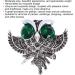 Rhinestone Perched Owl Brooch Cute Beautiful Fashion Big Eyed Owl Brooch Simulated for Weddings for Parties for Vacations - Buy Online on GoSupps.com