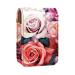 Lipstick Case Leather Lip Gloss Lipstick Organizer with Mirror Mini Lipstick Holder Bag Colorful Rose Flower Art Pattern T573k2wvlx