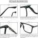 Kokobin Anti-Blue Light Reading Glasses for Men & Women - Metal Full Screen Black 1 Diopter - Computer Vision Aid - Buy Online on GoSupps.com