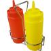 Ketchup and Mustard Squeeze Bottle Set with Caddy 16oz - Buy Online on GoSupps.com