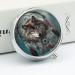3D Wolf Dream Catcher Round Pill Box - Portable 3 Compartment Medicine Organizer | Decorative Metal Pocket Pill Case - Buy Online on GoSupps.com