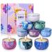 Scented Candles Gifts Set for Women, 9 Pack Aromatherapy Candles Pack Soy Wax with Essential Oil Include Lavender, Jasmine and Vanilla for Bridesmaid, Valentine's Day, Birthday, Spa, Bath, Yoga Floral
