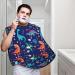 Dinosaur Leaves Beard Bib - Non Stick Grooming Cloth for Men | Animal Dino Hair Catcher & Salon Cape Apron | Ideal Gifts for Shaving & Trimming - Buy Online on GoSupps.com