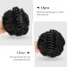 FESHFEN Black Curly Wavy Messy Bun Hair Piece with Claw Clip | Synthetic Chignon Updo Hair Scrunchie for Women - 1PCS - Buy Online on GoSupps.com