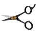 BRV MEN German Steel Beard Mustache Scissors - 5" - Hammer Forged 100% Stainless Steel - Razor Sharp Facial Hair Trimming Shears - Black