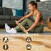 Jitnetiy Wooden Massage Roller Handheld - 9 Ball Cellulite Sore Trigger Points | White - Buy Online on GoSupps.com