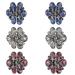Carede 1.2 inch Rhinestone Butterfly Claw Hair Clips Hair Clamp Crystal Bow Hair Jaw Clip Barrettes for Girls Women Pack of 6 No2(Mixed 6 pcs)