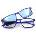 Corpootto Unisex Clip-On Reading Glasses Blue Lenses Mirror M