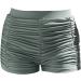 Women's High Waist Swim Shorts | Elegant Bikini Beachwear | XXL Gray V-Slit Design - Buy Online on GoSupps.com