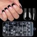 FEIlei Stylish Press on Nails Medium Square Fake Nails Summer False Nail Christmas Gift for Women and Girls Black - Buy Online on GoSupps.com
