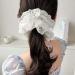 Dinghaole White Lace Scrunchies for Women - Large Hair Bands Soft Ties - Ponytail Holders for Thick Hair - Lolita Accessories for Girls - Bulk Scrunchie(white) - Buy Online on GoSupps.com