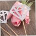 TOPPERFUN 50pcs Gold Diamond Topper Wedding Decor Cake Picks Happy Birthday Paper Cup Baby Silver medium - Buy Online on GoSupps.com