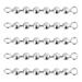 Dr.Fish 20 Pack Fishing Bead Chain Swivels Stainless Steel Catfish Swivels Catfish Tackle Catfish Rig Fishing Tackle Fishing Gear Freshwater Saltwater 6 bead 3/16"