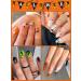 Kalolary 12 Sheets Halloween Self-Adhesive Nail Stickers Halloween 3D Nail Art Stickers Mummy Skeleton Ghost Tombstone Halloween Pattern Nail Art Design Decoration Accessories (B) - Buy Online on GoSupps.com