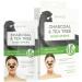 Tea Tree and Charcoal Nose Strips - Unclogs & Minimizes Pores Removes Oil & Dirt Black Head Remover Pore Strips - Cruelty Free Korean Skin Care For All Skin Types - 18 Strips