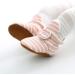 LACOFIA Baby Anti-Slip Soft Sole Slipper Booties | Infant Winter Crib Shoes 0-6 Months | B Pink Stripes - Buy Online on GoSupps.com