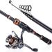PLUSINNO Fishing Rod and Reel Combos  Bronze Warrior Toray 24-Ton Carbon Matrix Telescopic Fishing Rod Pole  12 +1 Shielded Bearings Stainless Steel BB Spinning Reel  Travel Freshwater Fishing Gear Fishing rod+reel(No Lure - Buy Online on GoSupps.com