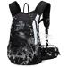 Mubasel Gear Insulated Hydration Backpack Pack with 2L BPA Free Bladder - Keeps Liquid Cool up to 4 Hours for Running Hiking Cycling Camping Black White