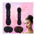Hair Bun Maker 2 Pack Foam Sponge Buns Ties Shaper with Strong Flexible Reusable French Twist Ballet Buns Waves & more! black + coffee