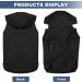 Kickred Dog Hoodies Dog Coat with Hat & Pocket & Leash Hole Soft and Breathable Dog Sweater for Large Dogs Winter Dog Clothes Without Sleeves (XL Black) XL Black - Buy Online on GoSupps.com