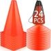 LANNEY 9 Inch Cones Sports 24 Pack Training Soccer Cones Orange Agility Field Marker Cones for Drills Football Basketball Practice Plastic Traffic Sport Cone for Outdoor Indoor Activity Or Events 9 inch orange
