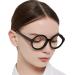 OCCI CHIARI Round Reading Glasses for Women - Fashion Readers 0.0 to 3.5 (Black 3.0) - Stylish & Comfortable International Shipping Available - Buy Online on GoSupps.com
