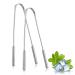 Tongue Scraper for Adults (2 Pack) Tongue Scrubber Easy to Use Tongue Cleaner Reduce Bad Breath for Oral Care & Hygiene (100% Stainless Steel)