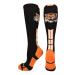 MadSportsStuff Tigers Logo Over the Calf Socks Black/Orange Medium
