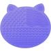  2-Pack Makeup Brush Cleaning Mat Cute Cat Ear Animal Design Silicone Portable Brush Cleaner Pad Washing Tools with Suction Cups US Patent Registered (Purple+Green) - Buy Online on GoSupps.com