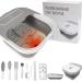 UNIFULL Collapsible Foot Spa Bath with Heat and Massage Rollers Bubble Foot Pedicure Kit Temperature Control Red Light Pedicure Foot Spa Foot Bath